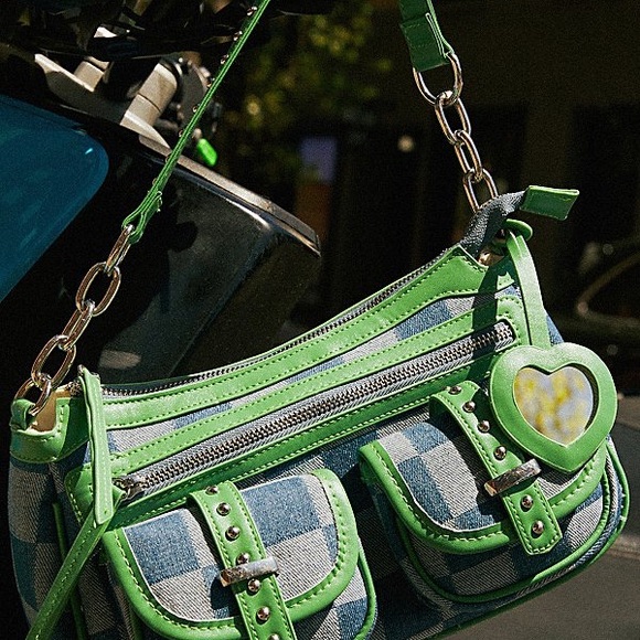 Urban Outfitters Handbags - Green and Blue Checkered Women's Bag